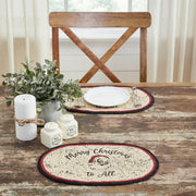 Jolly Ole Santa Jute Oval Placemat 10x15