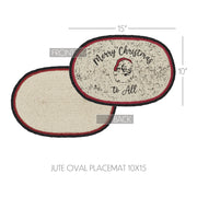 Jolly Ole Santa Jute Oval Placemat 10x15