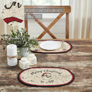 Jolly Ole Santa Jute Oval Placemat 10x15