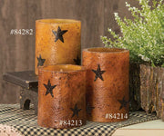 Star Timer Pillar in Burnt Ivory - 3" x 4"