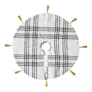 Wintergleam Black White Plaid Tree Skirt 24