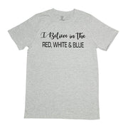I Believe in the RWB T-Shirt, Light Grey Melange, Small