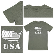 USA T-Shirt, Military Melange, Small