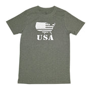 USA T-Shirt, Military Melange, Medium