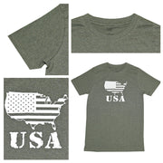 USA T-Shirt, Military Melange, Medium