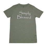 Simply Blessed T-Shirt, Military Melange, 2XL