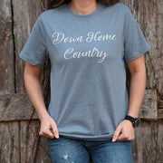 Down Home Country T-Shirt, Light Blue Melange, Medium