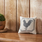 Finders Keepers Rooster Silhouette Pillow 6x6