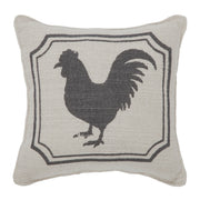 Finders Keepers Rooster Silhouette Pillow 6x6