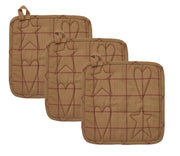 Connell Patchwork Pot Holder Set of 3 8x8