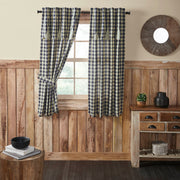 My Country Short Panel with Attached Scalloped Layered Valance Set of 2 63x36