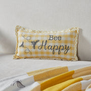 Buzzy Bees Bee Happy Pillow 7x13
