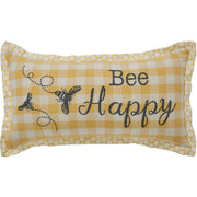 Buzzy Bees Bee Happy Pillow 7x13