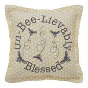 Buzzy Bees Un-Bee-Lievably Blessed Pillow 9x9