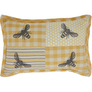 Buzzy Bees Patchwork Bee Pillow 9.5x14
