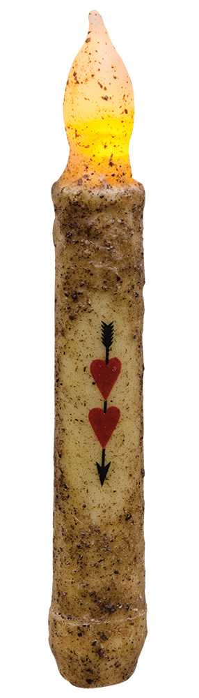 Two of Hearts Timer Taper - Burnt Ivory 6"