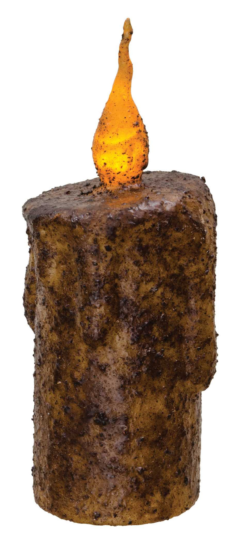 Twisted Flame Pillar - Burnt Mustard - 6"