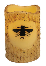 Bumblebee Burnt Ivory Pillar Candle