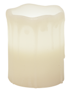 White Drip Pillar 3" x 4"