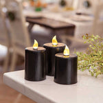 Black Gloss Pillar Candle - 3.5" H