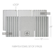 Down Home FARM Tea Towel Set of 3 19x28