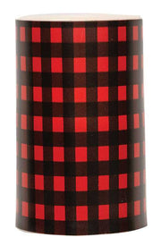 Red Small Buffalo Check Timer Pillar