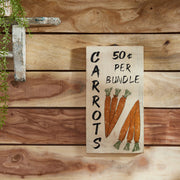Carrot Wooden Sign 15x8
