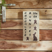 Chocolate Bunnies Wooden Sign 15x8