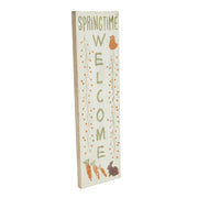 Springtime Welcome Wooden Sign 20x6