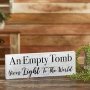 An Empty Tomb Wooden Sign 5x15