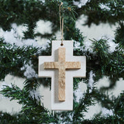 Wooden Cross Hanging Ornament 6x4
