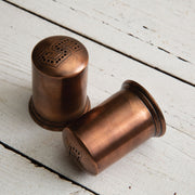 Copper Stamped Salt and Pepper Shakers