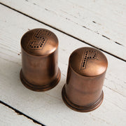 Copper Stamped Salt and Pepper Shakers