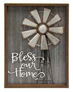 Bless This Home Windmill Sign