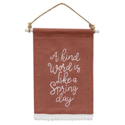 A Kind Word Fabric Hanging