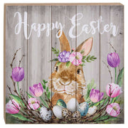 Happy Easter Floral Box Sign