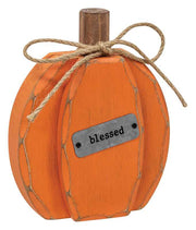 Orange Chunky Blessed Pumpkin Sitter