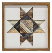 Framed Natural Barn Quilt