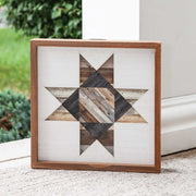 Framed Natural Barn Quilt