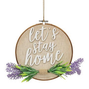 Let's Stay Home Lavender Sampler Sign