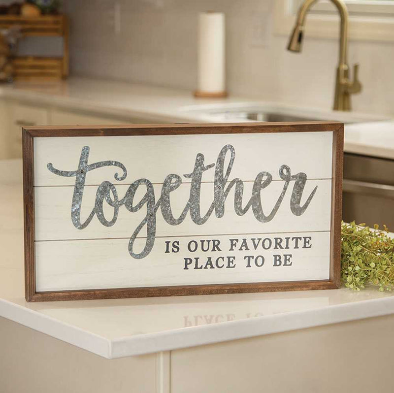 Together Is Our Favorite Place Shiplap Frame
