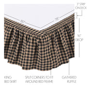 Bingham Star King Bed Skirt 78x80x16