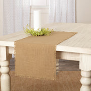 Burlap Natural Runner Fringed 13x36