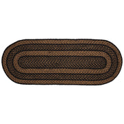 Black & Tan Jute Runner 13x36