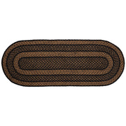 Black & Tan Jute Runner 13x36