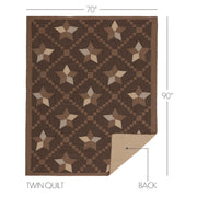 Farmhouse Star Twin Quilt 70Wx90L