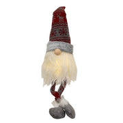 Nordic Snowflake Dangle Leg Gnome with LED Lights  (2 Count Assortment)