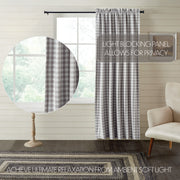 Annie Buffalo Grey Check Blackout Panel 84x50