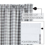 Annie Buffalo Grey Check Blackout Panel 84x50