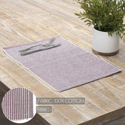 Ashton Burgundy Ribbed Placemat Set of 6 12x18